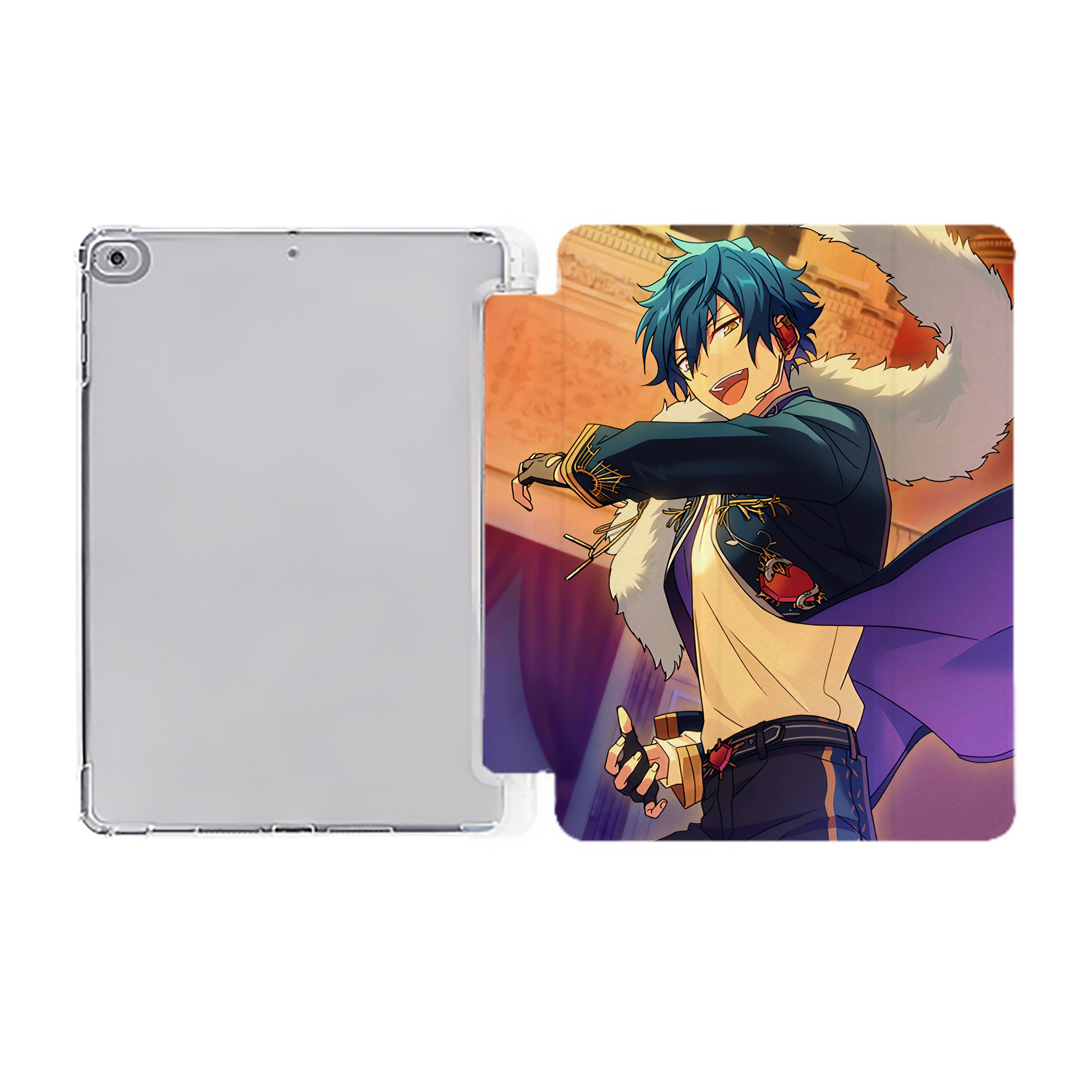 （画像用） あんさんぶるスターズ! Ensemble Stars IPad ケース ペン収納付き 三つ折りスタンド PUレザー×シリコン 対応機種9.5/10.5/10.9インチ